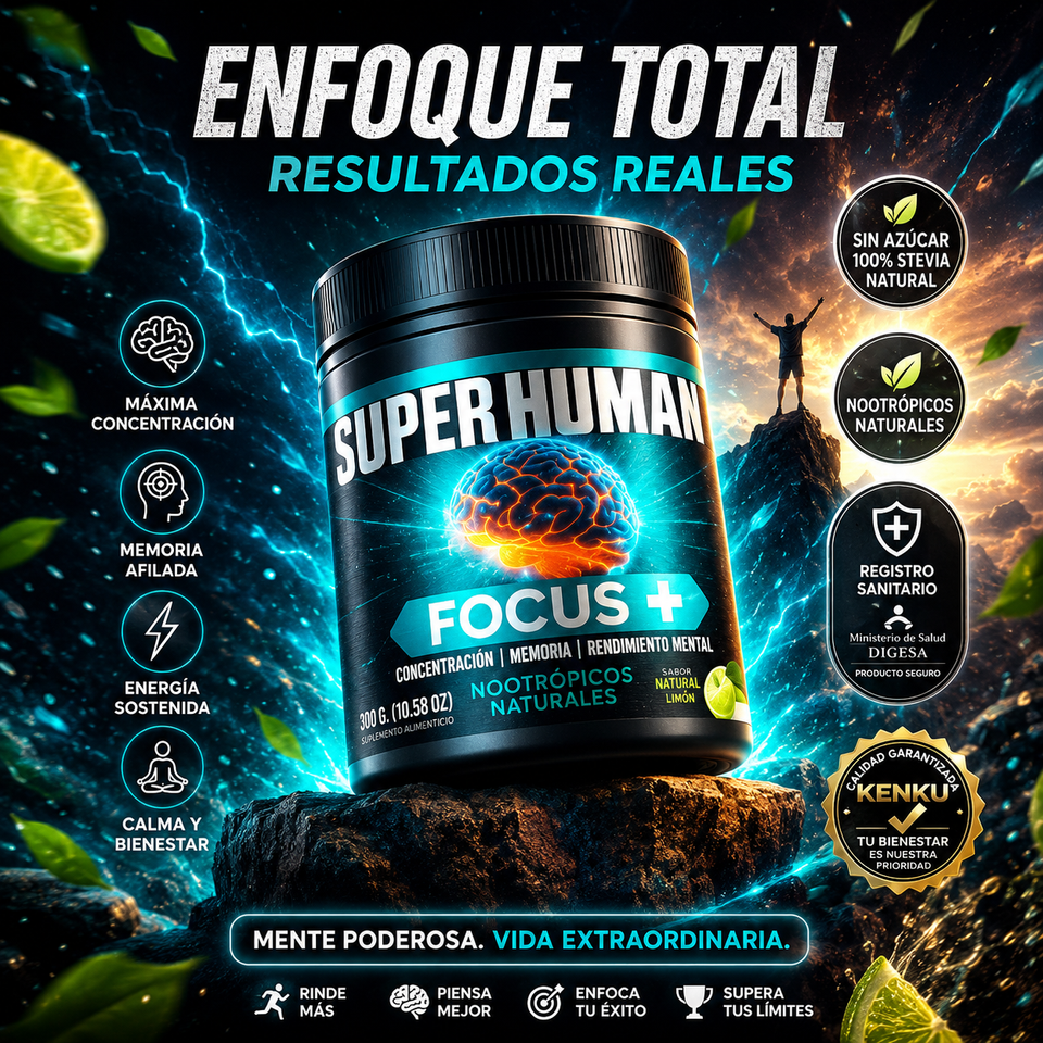 SUPER HUMAN FOCUS+ | Potencia tu mente y alcanza tu máximo rendimiento