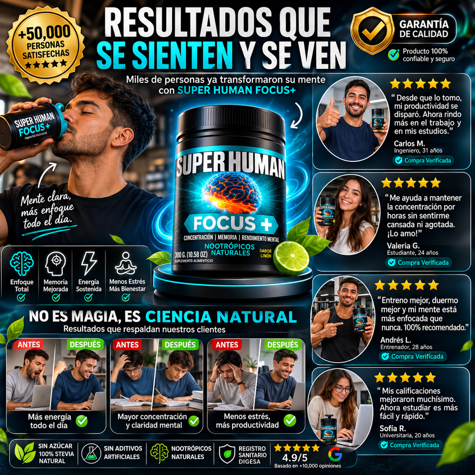 SUPER HUMAN FOCUS+ | Potencia tu mente y alcanza tu máximo rendimiento