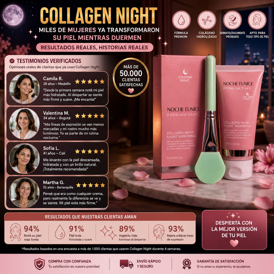 🌙 Collagen Night Wrapping Mask – Despierta con una Piel Más Firme, Hidratada y Radiante